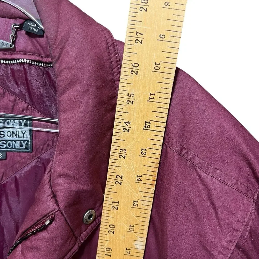 Members Only Jacket Mens Sz L Bomber Racer‎ Full Zip Pockets 80s Maroon Al Bundy